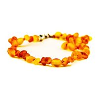 Baltic Amber for Africa Baby Anklet - Cognac